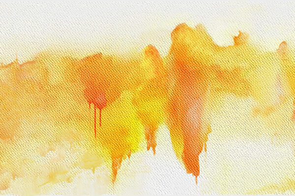 watercolour shades of washed orange colours