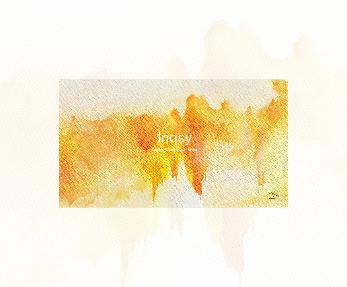 Watercolour loose wash yelloworange