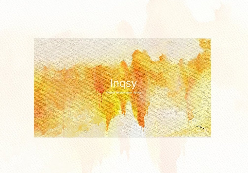 Watercolour loose wash yelloworange