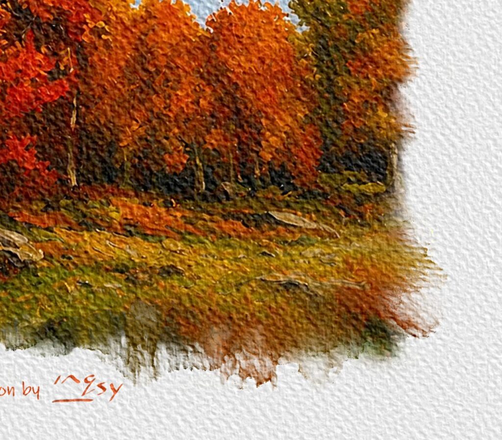close up... Inqsy watercolour version of: October Day
