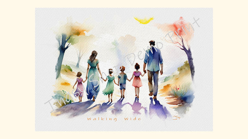 Walking Wide... watercolour by Inqsy